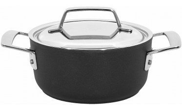 Demeyere Kookpot/Kookpan met roestvrijstalen deksel ALU PRO 5 DURASLIDE TITANIUM Demeyere Kookpot/Kookpan met roestvrijstalen deksel ALU PRO 5 DURASLIDE TITANIUM